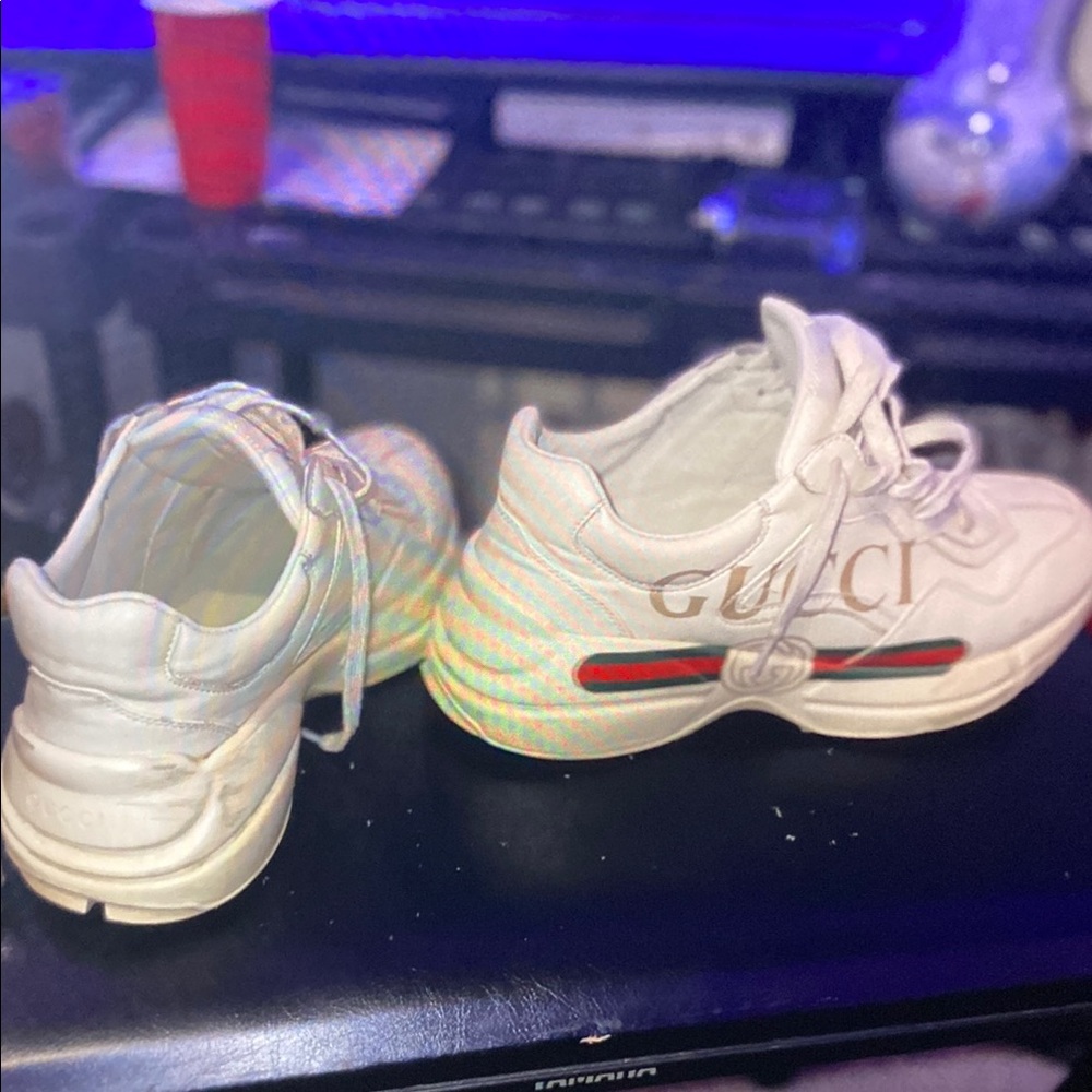Gucci Kids White Sneakers